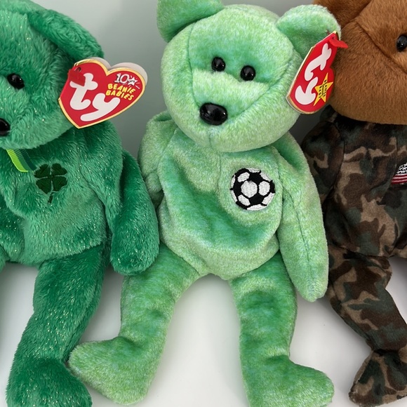 TY BEANIE BABY BEARS LOT HERO KICKS AND DUBLIN NEW WITH TAGS - Picture 3 of 9